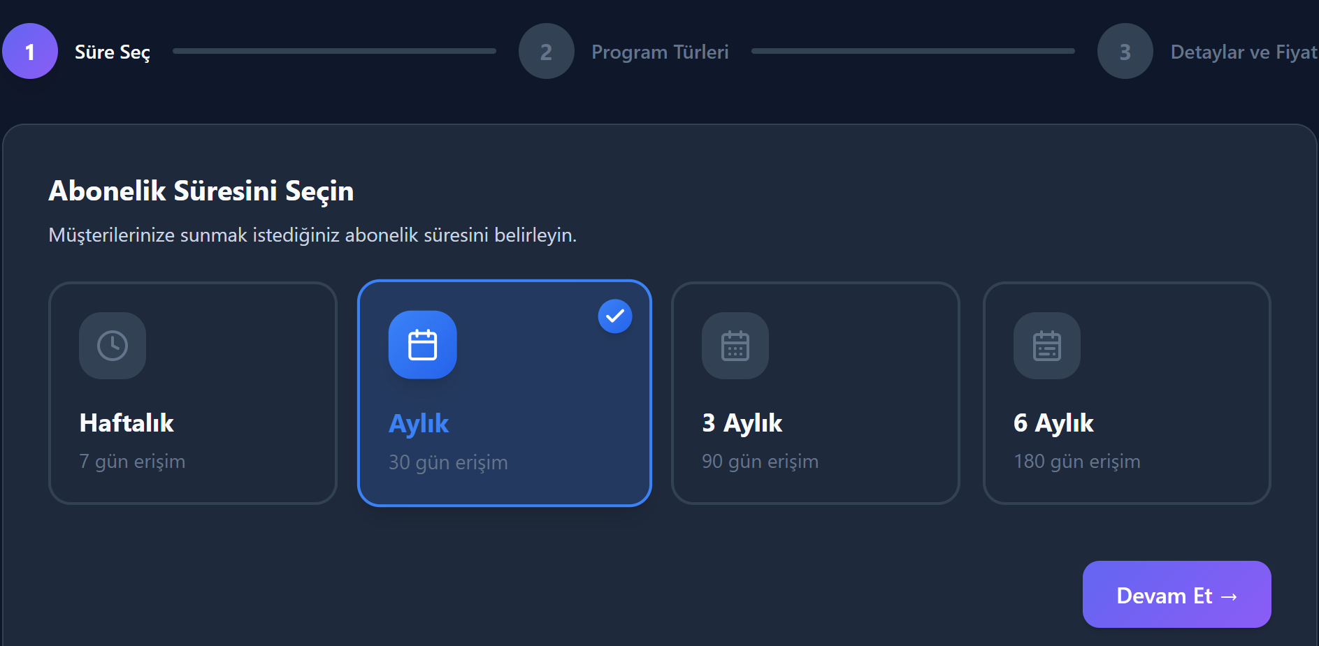 Abonelik Oluşturma - 1